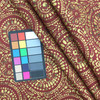 Medallion Geo Jacquard in Red and Gold  R-MANDY RED | Upholstery Fabric | Regal Fabrics Brand | 54 inch Wide | By the Yard