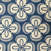 Contemporary Floral in Blue and Cream | R-SASSAFRAS INDIGO | Upholstery Fabric | Regal Fabrics Brand | 54 inch Wide | By the Yard