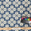 Contemporary Floral in Blue and Cream | R-SASSAFRAS INDIGO | Upholstery Fabric | Regal Fabrics Brand | 54 inch Wide | By the Yard
