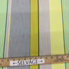 Stripes in Grey / Yellow / Green | Furniture Weight Outdoor Friendly Fabric | 100% Acrylic  | 54" Wide | By the Yard