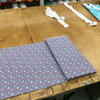 Deco Dots in Grey / Red / Blue | Juvenile Flannel Fabric | 44 Wide | 100% Cotton | By The Yard 101