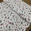 Holiday Penguins in White / Red / Gold / Black | Juvenile Flannel Fabric | 44 Wide | 100% Cotton | By The Yard 153