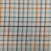 Plaid in Light Blue / Orange / Dark Blue / White | Flannel Fabric | 44 Wide | 100% Cotton | By The Yard