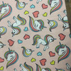 Unicorns in Pink / Blue / Yellow | Juvenile Flannel Fabric | 44 Wide | 100% Cotton | By The Yard 164