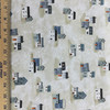 Coastal Houses in Cream / Blue / White | Sailors Rest by P&B Textiles | Quilting Fabric | 100% Cotton | 44 wide | By the Yard 5003