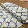 A Meadow's Tale | Ana Davis | Blue/Peach Damask Butterfly Print | Quilting Fabric | 100% Cotton | 44 wide | By the Yard 5017