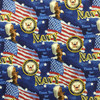 U.S Navy in Blue / Red / White / Yellow | Quilting Fabric | 100% Cotton | 44 wide | By the Yard 5126
