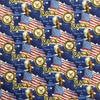 U.S Navy in Blue / Red / White / Yellow | Quilting Fabric | 100% Cotton | 44 wide | By the Yard 5126