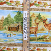 Deer Meadow  | Cynthia Coulter | Wilmington | Maine Wildlife | Tan| Green | Blue | | Quilting Fabric | 100% Cotton | 44 wide | By the Yard 5286