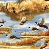 Wild Pheasants |Quilting Treasures | Maine Wildlife | Fall Scene | Quilting Fabric | 100% Cotton | 44 wide | By the Yard 5287