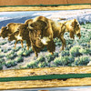 Mountain Buffalo Wall Hanging Panel | Cynthie Fisher | 24 Inch Panel | Quilting Fabric | 100% Cotton | 44 wide | By the Yard 5295