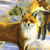 Winter Foxes | Hautman | Maine Wildlife | Quilting Fabric | 100% Cotton | 44 wide | By the Yard 5297