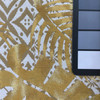 Leaf Fronds and Decorative Blocks in Gold / Beige / Off White | Upholstery & Heavy Curtain Fabric | 54 wide | By The Yard