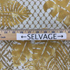 Leaf Fronds and Decorative Blocks in Gold / Beige / Off White | Upholstery & Heavy Curtain Fabric | 54 wide | By The Yard