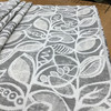 Darcy in Taupe | Upholstery & Heavy Curtain Fabric | Contemporary Leaves in Grey and Off White | 54 wide | By The Yard
