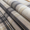 Tartan Plaid Velvet Fabric | Beige / Taupe / Off White | Heavyweight Upholstery | Microfiber Velvet | 54 wide | By The Yard