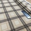 Tartan Plaid Velvet Fabric | Beige / Taupe / Off White | Heavyweight Upholstery | Microfiber Velvet | 54 wide | By The Yard