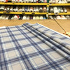 Tartan Plaid Velvet Fabric | Blue and Grey | Heavyweight Upholstery | Microfiber Velvet | 54 wide | By The Yard