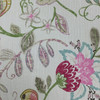Rivendell in Fuchsia | Printed Upholstery / Drapery Fabric | Floral in Off White / Yellow / Pink / Green | 54 wide | By The Yard