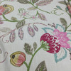 Rivendell in Fuchsia | Printed Upholstery / Drapery Fabric | Floral in Off White / Yellow / Pink / Green | 54 wide | By The Yard