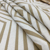 Eternity in Natural | Upholstery & Heavy Curtain Fabric | Diamond Design in Off White and Bronze | 54 wide | By The Yard