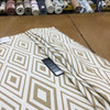 Eternity in Natural | Upholstery & Heavy Curtain Fabric | Diamond Design in Off White and Bronze | 54 wide | By The Yard