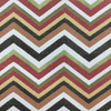 Grand Reggae in Multi | Upholstery & Heavy Curtain Fabric | Chevron in Orange / Red / Brown / Off White / Green | 54 wide | By The Yard