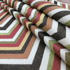 Grand Reggae in Multi | Upholstery & Heavy Curtain Fabric | Chevron in Orange / Red / Brown / Off White / Green | 54 wide | By The Yard