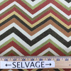 Grand Reggae in Multi | Upholstery & Heavy Curtain Fabric | Chevron in Orange / Red / Brown / Off White / Green | 54 wide | By The Yard