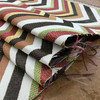 Grand Reggae in Multi | Upholstery & Heavy Curtain Fabric | Chevron in Orange / Red / Brown / Off White / Green | 54 wide | By The Yard