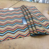 Grand Reggae in Onyx | Upholstery & Heavy Curtain Fabric | Chevron in Black / Blue / Red / Gold | 54 wide | By The Yard