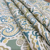Grand Whimsey in Turquoise | Upholstery & Heavy Curtain Fabric | Paisley in Turquoise / Yellow / Off White | 54 wide | By The Yard