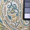 Grand Whimsey in Turquoise | Upholstery & Heavy Curtain Fabric | Paisley in Turquoise / Yellow / Off White | 54 wide | By The Yard