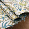 Grand Whimsey in Turquoise | Upholstery & Heavy Curtain Fabric | Paisley in Turquoise / Yellow / Off White | 54 wide | By The Yard