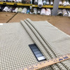 Milan in Putty | Upholstery & Heavy Curtain Fabric | Grid Design in Taupe and Off White | 54 wide | By The Yard