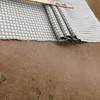 Milan in Putty | Upholstery & Heavy Curtain Fabric | Grid Design in Taupe and Off White | 54 wide | By The Yard