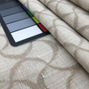 Mingle in Taupe | Upholstery & Heavy Curtain Fabric | Geo Ogee in Off White | 54 wide | By The Yard