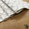 Mingle in Taupe | Upholstery & Heavy Curtain Fabric | Geo Ogee in Off White | 54 wide | By The Yard