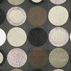 Odyssey in Smoke | Upholstery & Heavy Curtain Fabric | Geometric Circles in Black / Silver / Brown | 54 wide | By The Yard