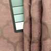 Pastis in Eggplant | Chenille Upholstery Fabric |  Quatrefoil in Purple | 54 wide | By The Yard