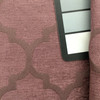 Pastis in Eggplant | Chenille Upholstery Fabric |  Quatrefoil in Purple | 54 wide | By The Yard