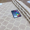 Pastis in Wheat | Chenille Upholstery Fabric |  Quatrefoil in Golden Tan | 54 wide | By The Yard