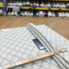 Zia in Mushroom | Upholstery & Curtain Fabric | Geometric Lattice in Grey and Off White | 54 wide | By The Yard