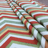 Grand Raggae in Gold | Upholstery & Heavy Curtain Fabric | Chevron in Gold / Green / Red / Off White | 54 wide | By The Yard
