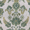 Grand Palace in Turquoise | Upholstery & Heavy Curtain Fabric | Jacobean Floral Jacquard | Green / Turquoise / Gold | 54 wide | By The Yard