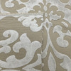 Mistique in Mushroom | Chenille Upholstery Fabric |  Damask in Taupe | 54 wide | By The Yard