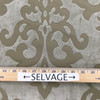 Mistique in Mushroom | Chenille Upholstery Fabric |  Damask in Taupe | 54 wide | By The Yard