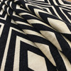 Eternity in Onyx | Upholstery & Heavy Curtain Fabric | Diamond Design in Black and Tan | 54 wide | By The Yard