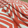 Eternity in Coral | Upholstery & Heavy Curtain Fabric | Diamond Design in Coral and Pearl | 54 wide | By The Yard