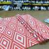 Eternity in Coral | Upholstery & Heavy Curtain Fabric | Diamond Design in Coral and Pearl | 54 wide | By The Yard